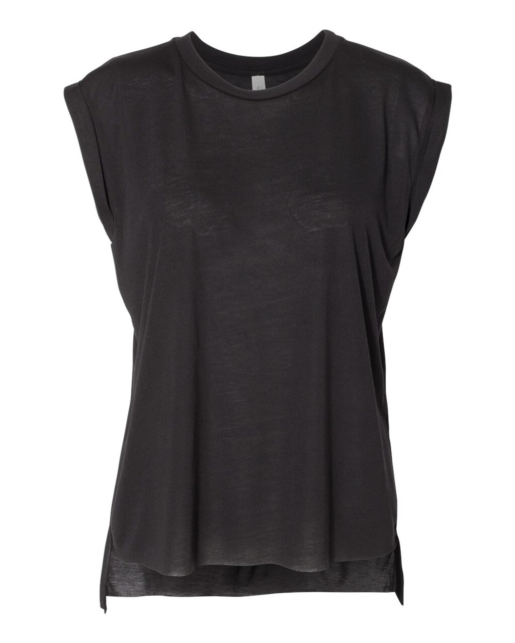 BELLA + CANVAS® Women’s Flowy Rolled Cuffs Muscle T-Shirt Relaxed Fit Sleeveless Top for Casual Wear